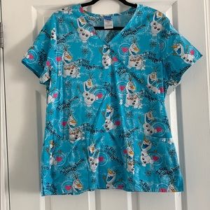 Disney scrub top size large